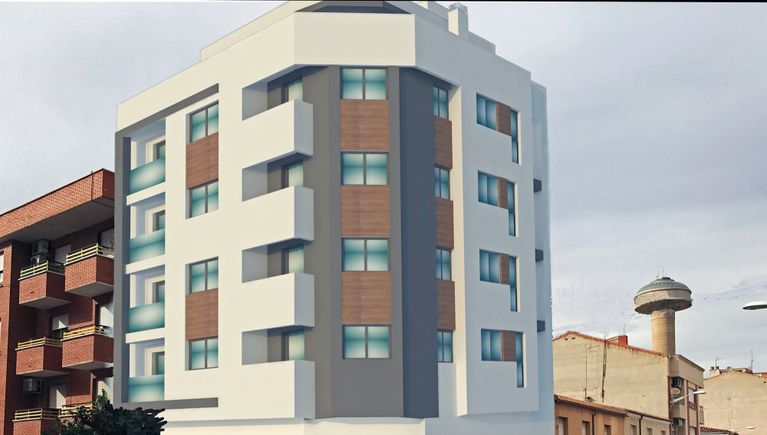 Edificio moderno en construcción