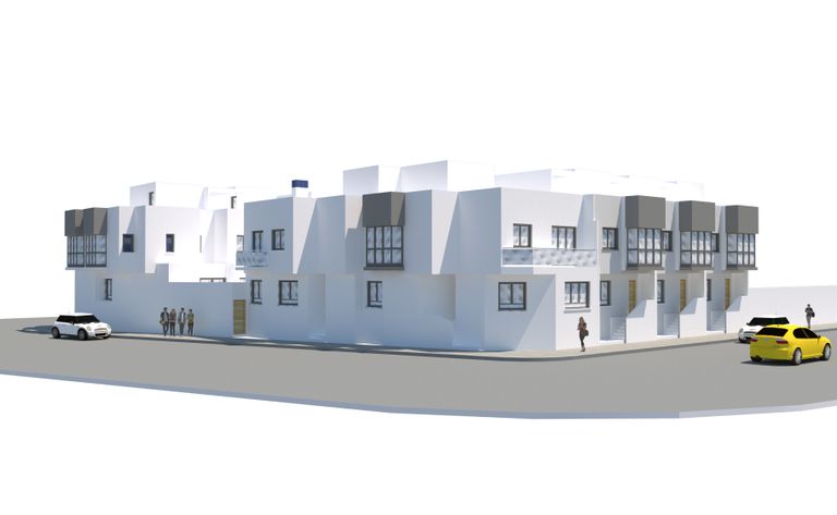 Edificio moderno en esquina